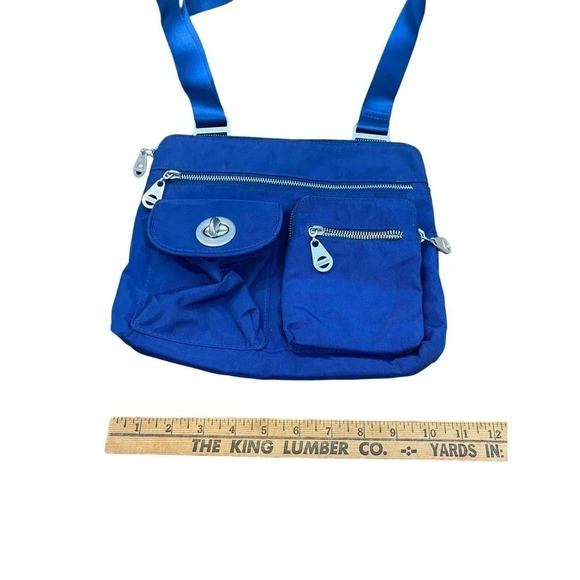 Baggallini Women's Blue Zipper Purses Messenger Crossbody Bag - Picture 4 of 5